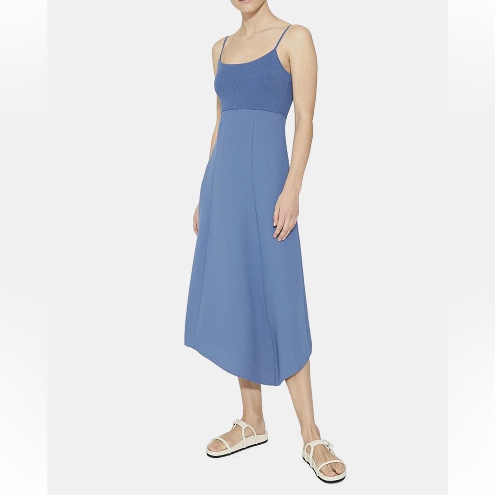 THEORY, Flared Slip Dress in Crepe